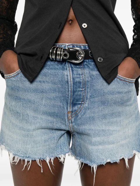 Alexander Wang distressed-effect shorts - Blue