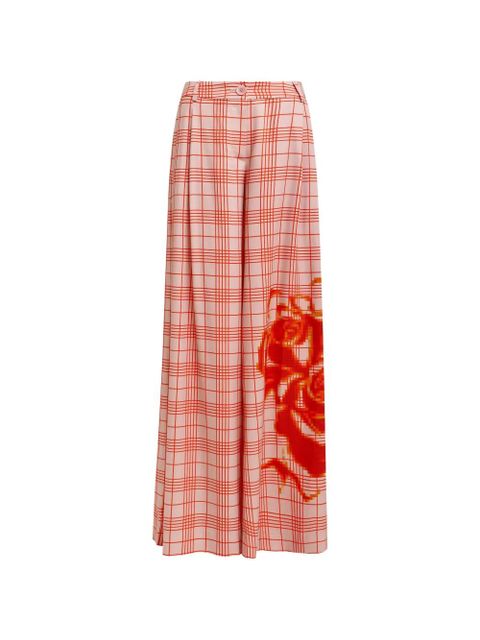 Essentiel Antwerp checked graphic trousers - Pink - zdjęcie produktu nr 1