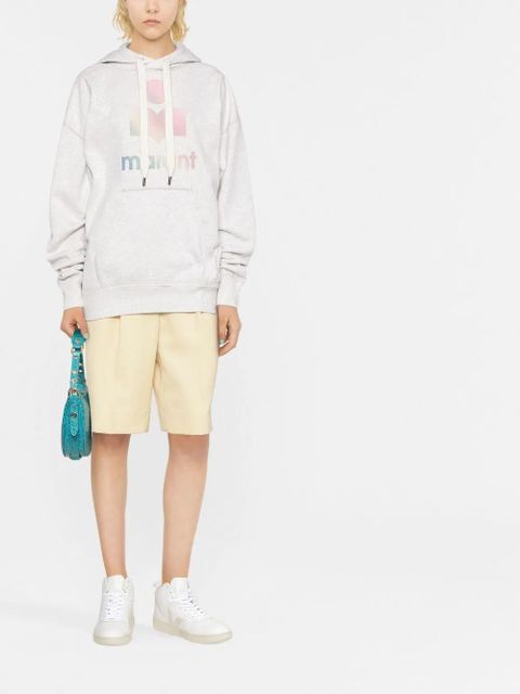 MARANT ÉTOILE Mansel logo-print hoodie - Neutrals - zdjęcie produktu nr 2