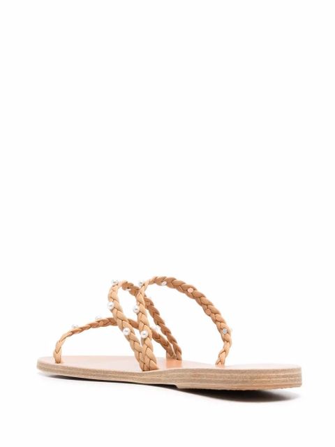 Ancient Greek Sandals Ekaterini pearl leather sandals - Neutrals - zdjęcie produktu nr 2