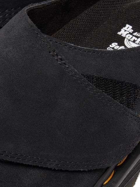 Dr. Martens klapki zamszowe ZebZag AnyWair Mule kolor czarny DM41730001