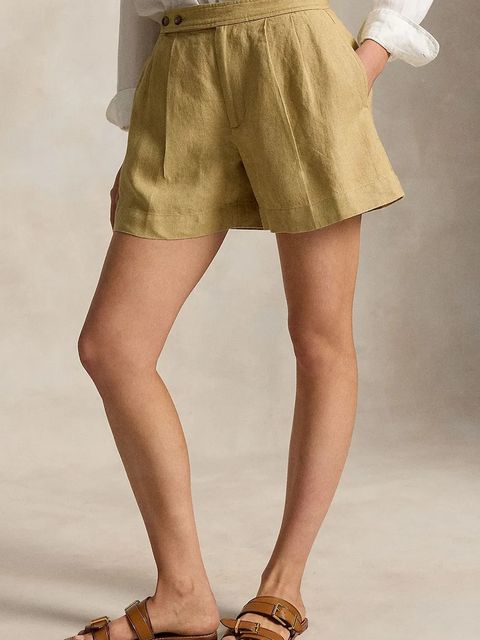Polo Ralph Lauren szorty damskie lniane DELAVE LINEN-WVN-SHORTS - zdjęcie produktu nr 2
