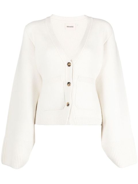 KHAITE The Scarlet cashmere cardigan - White - zdjęcie produktu nr 1