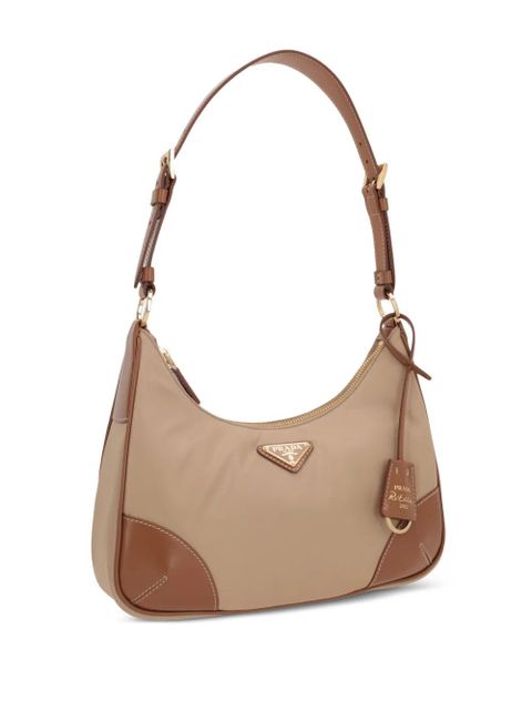 Prada Re-Edition 2005 logo-appliqué shoulder bag - Neutrals