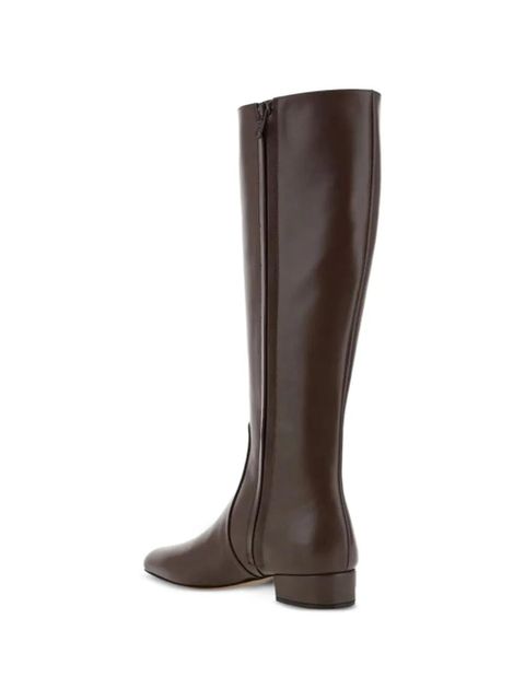 Valentino Garavani VLogo Type leather boots - Brown