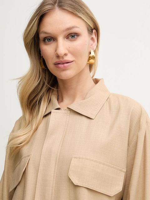 Simona Corsellini kurtka kolor beżowy przejściowa P25CPGI010 - zdjęcie produktu nr 2