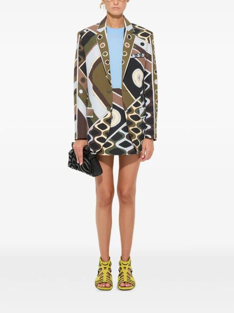 PUCCI Vivara-print oversized jacket in cool wool - Green - zdjęcie produktu nr 2