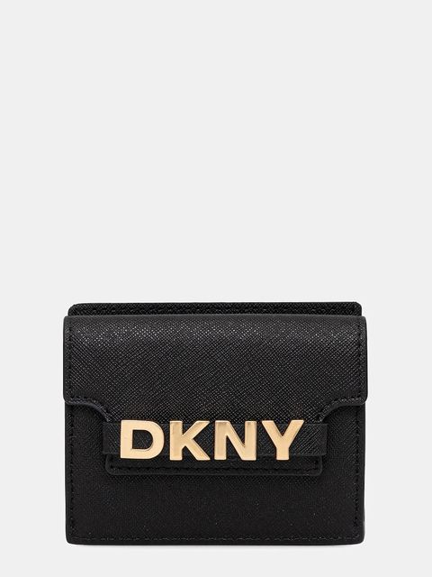 Dkny portfel skórzany damski kolor czarny R52ZKM22 - zdjęcie produktu nr 1