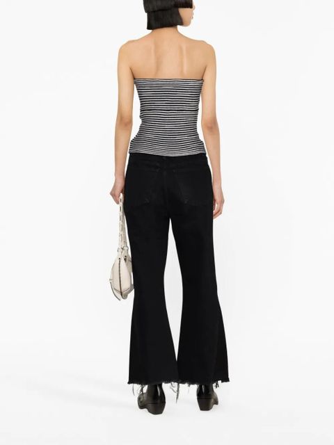 Zadig&Voltaire Twista striped crochet-knit wool top - White