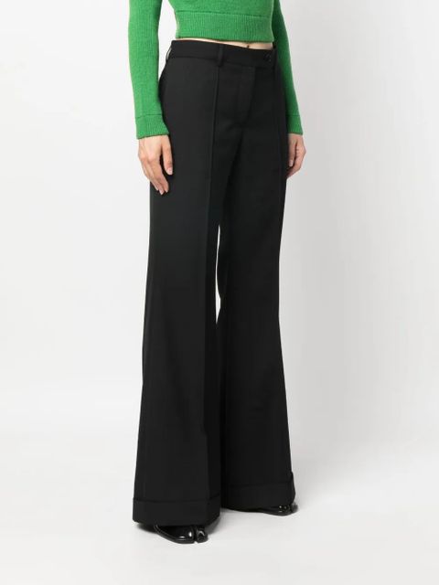 Acne Studios mid-rise flared trousers - Black