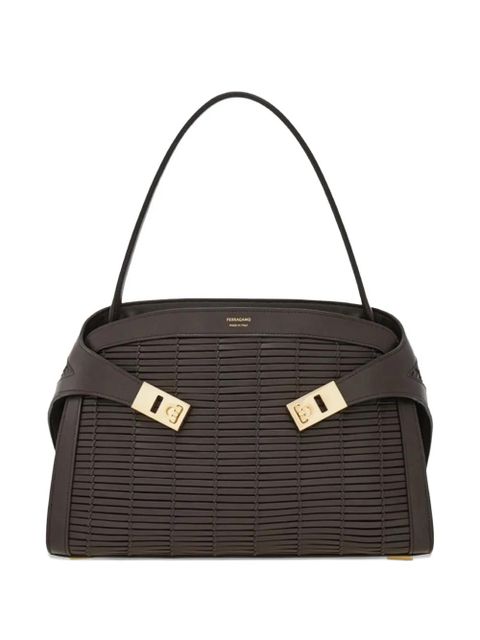 Ferragamo Hug soft medium shoulder bag - Brown - zdjęcie produktu nr 1