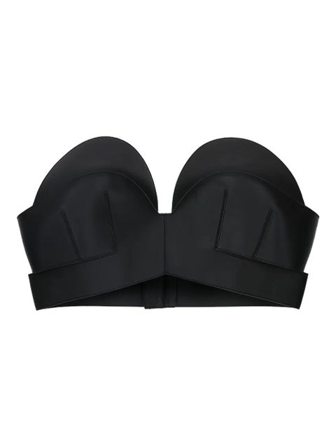 Givenchy leather crop top - Black - zdjęcie produktu nr 1