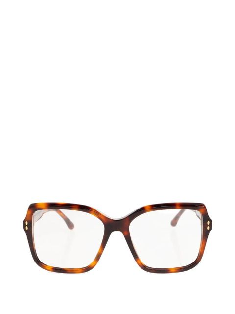 Isabel Marant Eyewear square-frame glasses - Brown - zdjęcie produktu nr 1