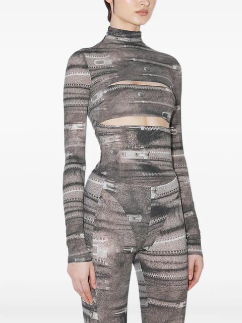 MISBHV zipper-print top - Grey