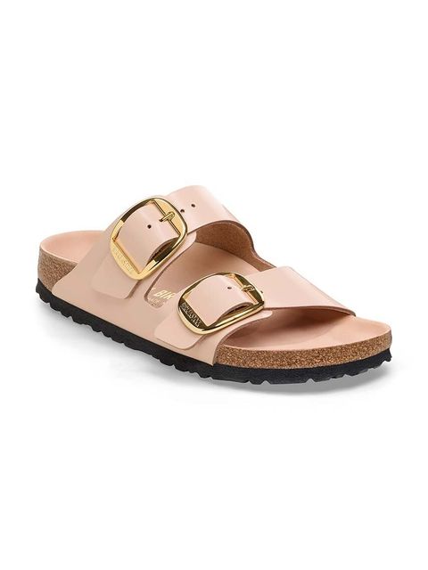 Birkenstock klapki skórzane Arizona Big Buckle damskie kolor beżowy 1026478 - zdjęcie produktu nr 2