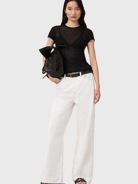 AllSaints t-shirt JUNE damski kolor czarny W182JC