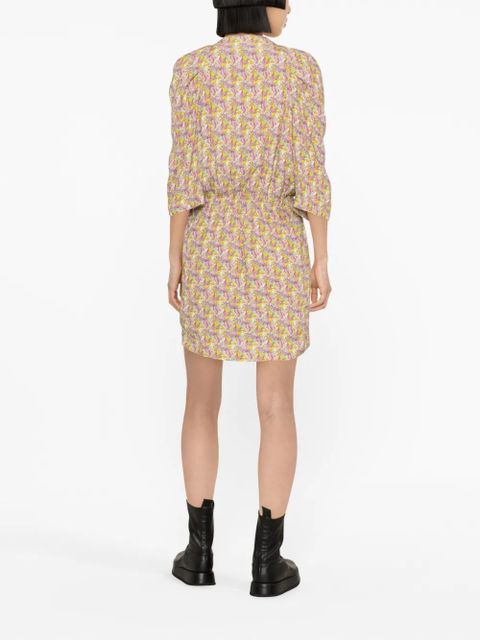 Zadig&Voltaire floral wings-print mini dress - Yellow