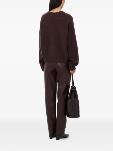 LouLou de Saison metallic-ornament crew-neck sweater - Brown