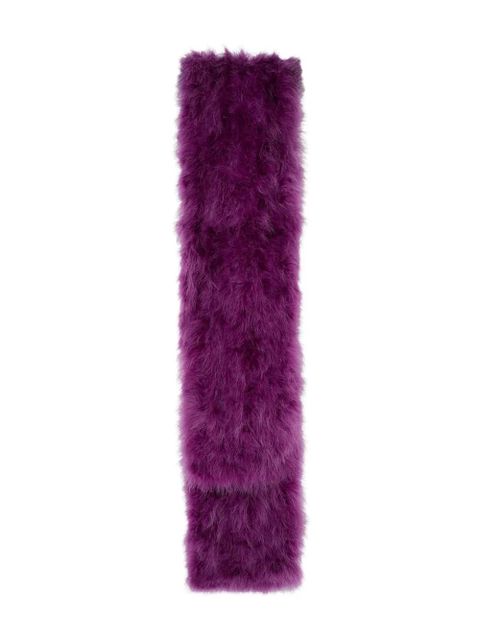 Yves Salomon feather-detailing scarf - Purple - zdjęcie produktu nr 1
