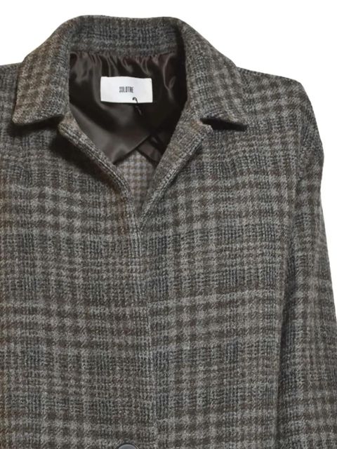 SOLOTRE check-pattern coat - Grey