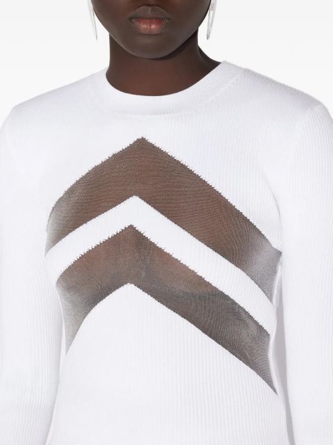 Jean Paul Gaultier le top blanc à chevrons - White