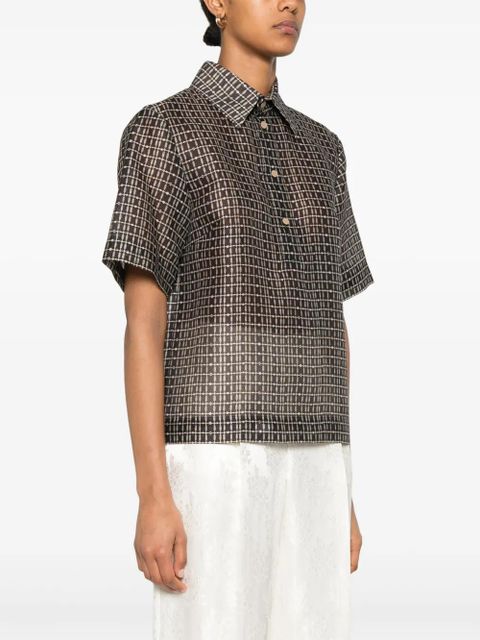 FENDI printed blouse - Brown