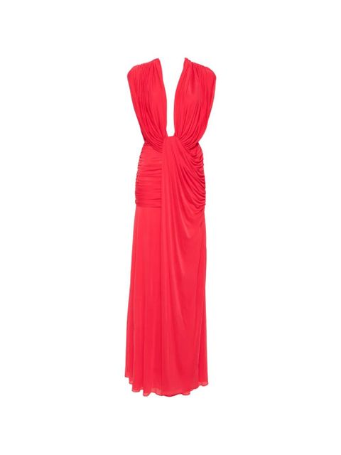 Christopher Esber Ripple ruched draped maxi dress - Red - zdjęcie produktu nr 1