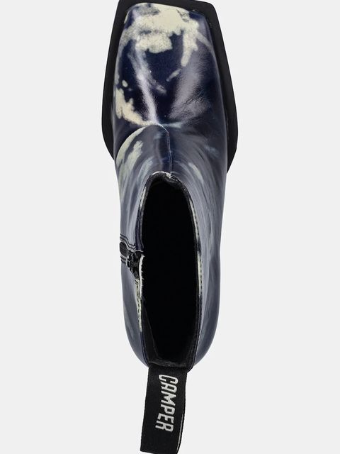 Camper botki skórzane Karole damskie kolor niebieski na słupku K400831-001