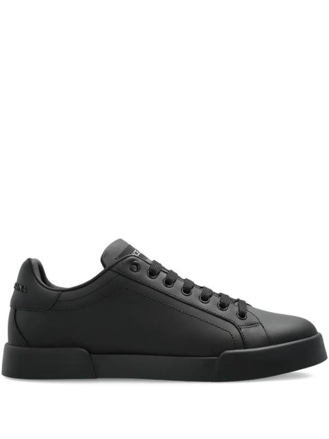 Dolce & Gabbana leather low-top sneakers - Black - zdjęcie produktu nr 1