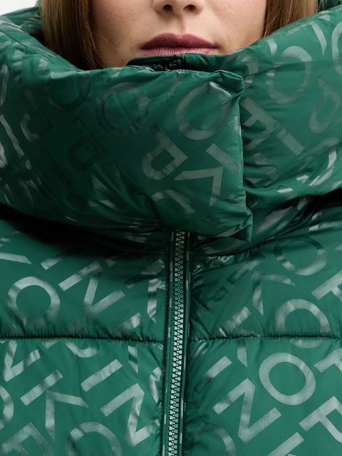 Pinko kurtka kolor zielony zimowa 105438 A2PY