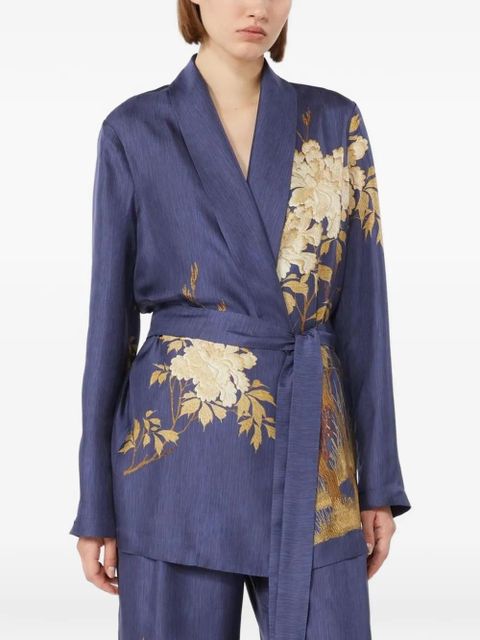 Max Mara floral-print belted tunic - Blue - zdjęcie produktu nr 1
