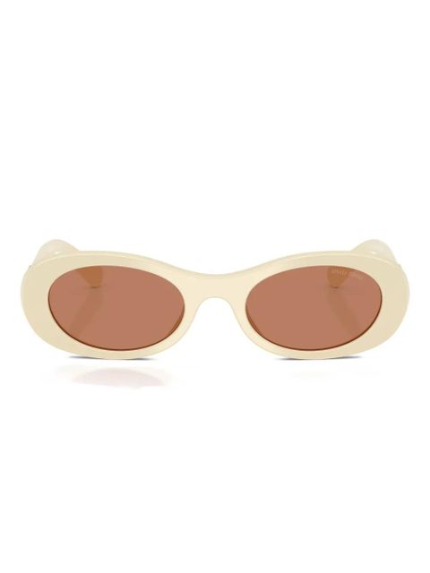 Miu Miu Eyewear oval-frame sunglasses - White
