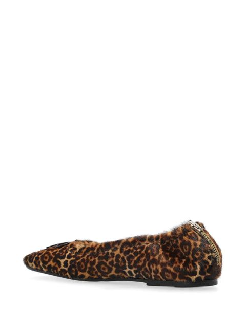 Golden Goose leopard-print ballet flats - Brown