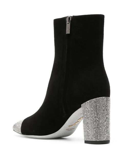 René Caovilla Bonnie 85mm suede boots - Black