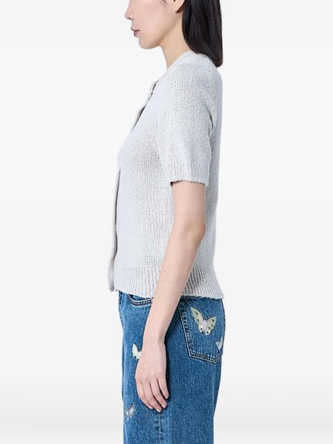 OUR LEGACY silk knit button top - Neutrals