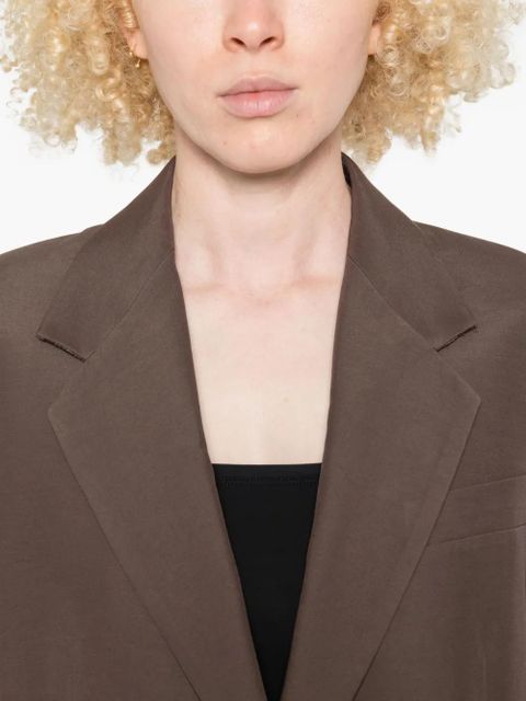 Weekend Max Mara single-button dropped-shoulder blazer - Brown