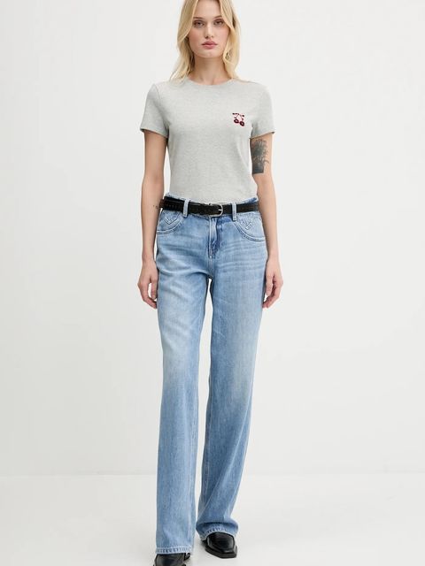 Miss Sixty t-shirt damski kolor szary 6S2SJ19500 - zdjęcie produktu nr 2