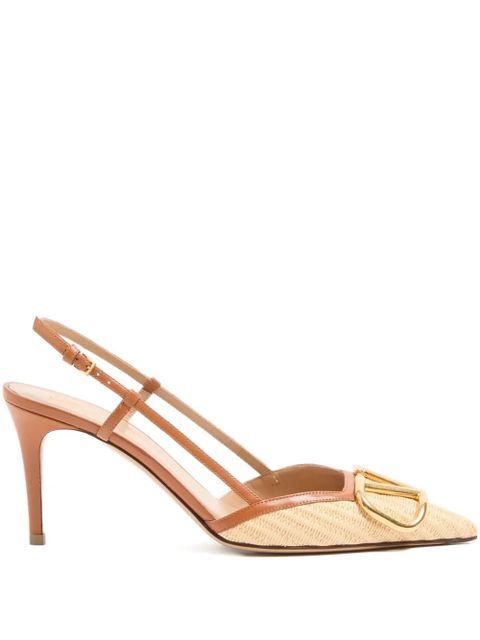 Valentino Garavani vlogo signature slingback pumps - Neutrals - zdjęcie produktu nr 1