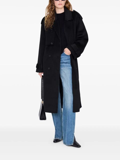 ANINE BING Rickie belted trench coat - Black - zdjęcie produktu nr 2