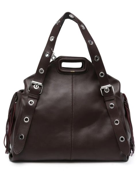 Maje Miss M XL leather shoulder bag - Red - zdjęcie produktu nr 1