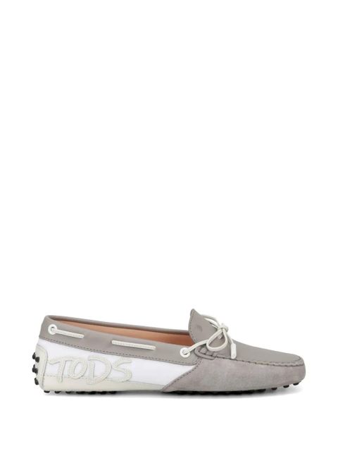 Tod's tie-detail loafers - Grey - zdjęcie produktu nr 1