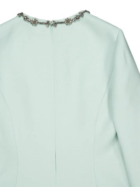 Valentino Garavani crepe couture embroidered midi dress - Green