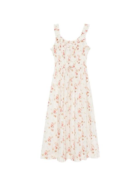 DÔEN Emmaretta floral-print midi dress - White - zdjęcie produktu nr 1