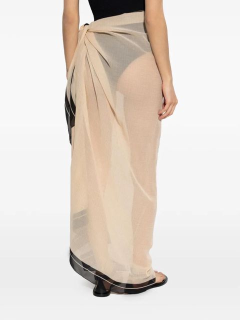 Balmain geometric-print sarong - Neutrals