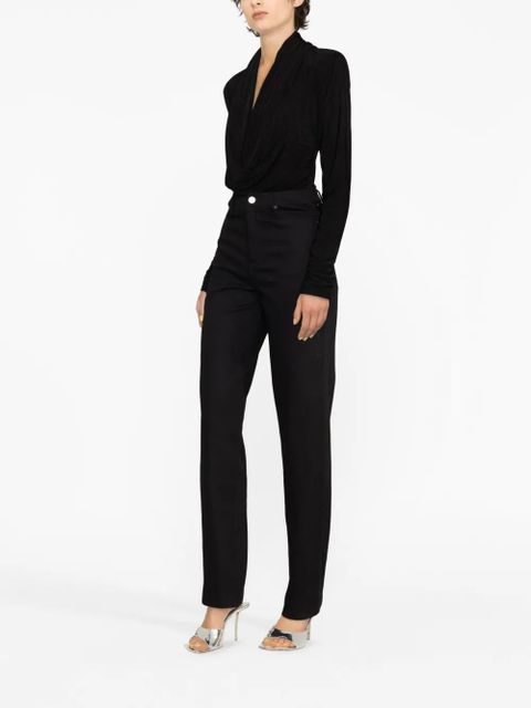 ROTATE BIRGER CHRISTENSEN crystal-embellished straight-leg jeans - Black
