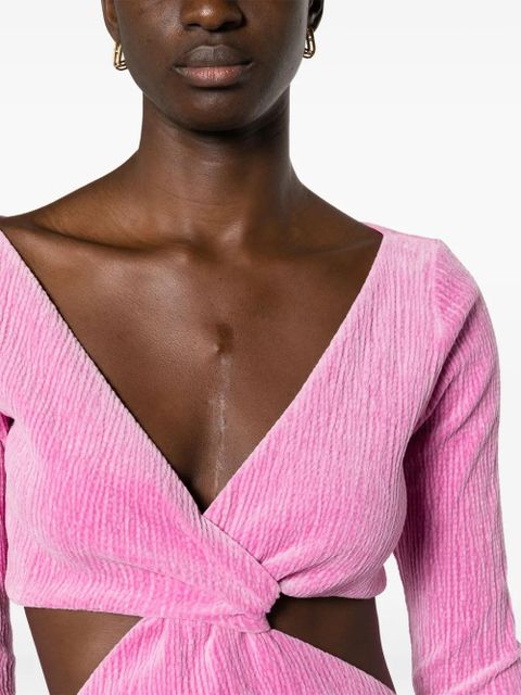 Nanushka Desta cut-out velvet dress - Pink
