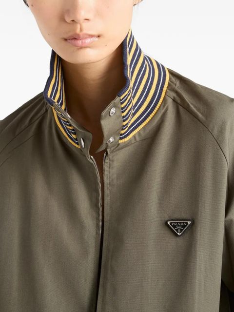 Prada Poplin turtleneck jacket - Green
