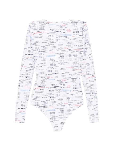 MM6 Maison Margiela printed bodysuit - White - zdjęcie produktu nr 2