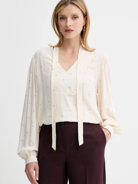 Twinset bluzka damska kolor beżowy wzorzysta 252TP2032 - zdjęcie produktu nr 1