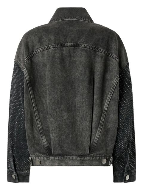 PINKO stonewashed embellished denim jacket - Black - zdjęcie produktu nr 2